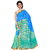 RK FASHIONS Blue Georgette Party Wear Printed Saree With Unstitched Blouse - RK236772