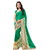 RK FASHIONS Green Faux Georgette Party Wear Printed Saree With Unstitched Blouse - RK232922