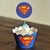 Winrase Set of 12 Chic Superman Diamond Kids Birthday Party Decoration Paper Cupcake Liner Wrap Wrappers with Toppers (1