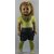 6 pc Yellow & Green Shorts Outfit includes Sneakers and fits 18 inch American Girl dolls.