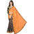 RK FASHIONS Orange Georgette Party Wear Printed Saree With Unstitched Blouse - RK215222