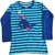 Lilsugar Girls Blue Stripe Print T-Shirt