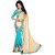 RK FASHIONS Turquoise Faux Georgette Party Wear Printed Saree With Unstitched Blouse - RK234862
