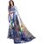 RK FASHIONS Blue Faux Georgette Party Wear Printed Saree With Unstitched Blouse - RK215122