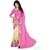 RK FASHIONS Pink Faux Georgette Party Wear Printed Saree With Unstitched Blouse - RK235022