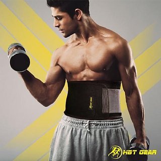 Gym Belt AB Shaper Sweat Belt For Men AB Shaper for Men - Free Size - XS to XXXL