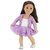 18 Inch Doll Clothes Purple Cardigan Tutu Style Skirt Outfit with Silver Sequined Shoes Fits American Girl Dolls Gift-bo