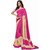 Sudarshan Silks Pink Crepe Self Design Saree With Blouse