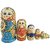 Winterworm New Set of 7pcs Popular Fan Shape Colorful Nesting Dolls Authentic Russian Wooden Matryoshka Children Kids Bi
