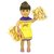 Beautiful Cheerleader Set: Skirt, Panties, Top & Pom poms.-Doll and shoes are NOT Included.-Fits American Girl Dolls, M