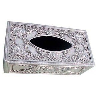Castle tissue Box holder Silver Color