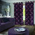 Premium Quality Fabric Fancy & Designer  2 Piece Set of Eyelet Polyester Decorative Door Curtain by ODHNA BICHONA -7Ft,Purple OB-070_7ft