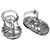 Silver Doll Sandals, Doll Shoes Fits 18 Inch American Girl Dolls, by Sophias, Doll Silver Jeweled Strap Sandal