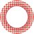 Amscan Disposable Diameter Round Plates in Classic Picnic Red Gingham Print, 8-1 2