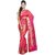 Sudarshan Silks Pink Art Silk Plain Saree With Blouse