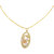 Jewel Fab ArtWonderful Marquoise Shape Gold Plated Pendant Jewelry