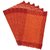 Dhrohar Hand Woven Cotton Table Mat - Pack Of 6 Mats - Orange