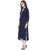 IVES Straight Blue Rayon Solid Casual Kurti for Women