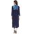 IVES Straight Blue Rayon Solid Casual Kurti for Women