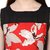 IVES Straight Red Crepe Floral Print Casual Kurti for Women