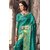 Sudarshan Silks Green Raw Silk Self Design Saree With Blouse