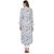 IVES Straight White Crepe Floral Print Casual Kurti for Women