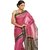 Sudarshan Silks Purple Tussar Silk Self Design Saree With Blouse