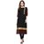 IVES Straight Black Cotton Solid Casual Kurti for Women