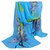 Mothers Day Gift Vogue Sky Blue Peacock Printing Chiffon Scarf, BEAUTY wardrobe