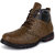 BUWCH Men's Brown Lace-up Boots