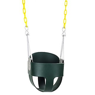 High Back Full Bucket Toddler Swing Seat With Plastic Coated Chains Swing Set Accessories