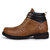 Buwch Men's Dark Brown and Black Ankle Length Boots