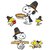 Marmont Hill Peanuts Snoopy and Woodstock Bake Canvas Wall Art, 30 by 45-Inch