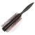 Black Plastic Handle Red Round Bristles Curly Hair Brush Comb for Women