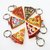 US Toy - Assorted Pizza Slice Key Chains, 1.75