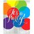 Amscan Balloon Party Large Novelty Invitation Cards (Pack of 8), Multicolor, 6