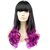 HSG Cosplay Disco Front Lace Black Long Hair Wigs for Women