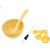 uxcell Set 4 in 1 DIY Facial Mask Mixing Bowl Stick Brush Spoon Tool Apricot