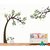 Yanqiao Wall Sticker Cute Koala And Tree Wall Decal With Dragonflies Koala Bear Wall Decal for Baby Nursery, Kids, Child