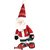Musical Santa on Skateboard Plush Fabric Christmas Figure