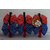 WittyGirl (TM) Cute Hair Clips Mix Colored Set 6pcs For Kids Blue and Red