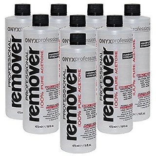 Onyx Professional 100% Pure Acetone Maximum Strength Nail Polish Remover  Bottle