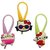 Hello Kitty Luminescent Colorful Silicone Snap Lock Zipper Pulls Mini Set 3 Pcs