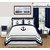 Sweet Jojo Designs Anchors Away Nautical Navy and White Boys 3 Piece Full Queen Bedding Set