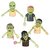 Set of 5 Glow in the Dark Finger Puppet Zombies