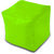 Dolphin Footstool Puffy Bean Bag-Bottle Green-With Bean/Filled