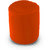 Dolphin Footstool Puffy Bean Bag-Orange (Round)-With Bean/Filled