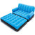 Everything Imported Velvet Inflatable Air Portable Sofa Cum Bed Blue