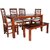 Tezerac -Limo 6 Seater Dining Set Includes (1 Table + 4 Chairs + 1 Bench )