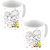 Kaarigar Designer Romantic White Coffee Mugs Pair 648